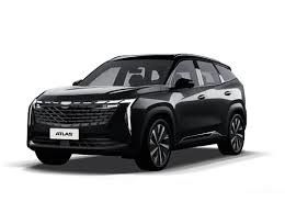 Black Geely Atlas Supreme Variant SUV Gasoline Petrol Car Big Space